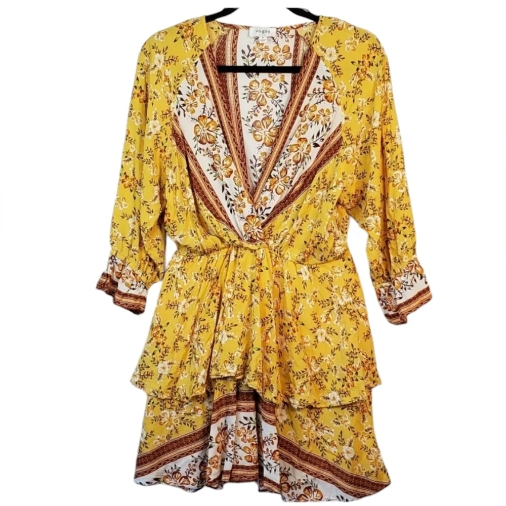 Umgee Floral Print Layered Dress - Picture 4 of 8